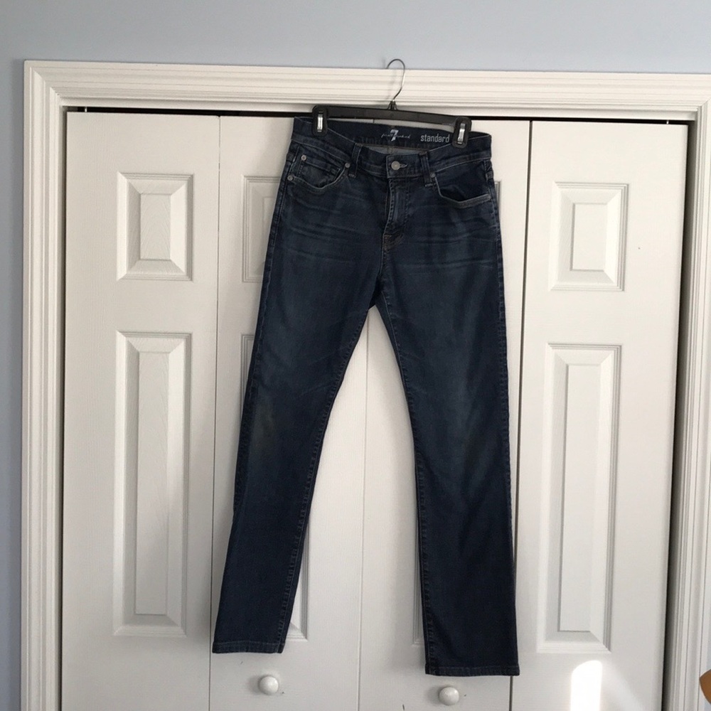 7 For All Mankind Dark Blue Jeans Size 29/31Tall